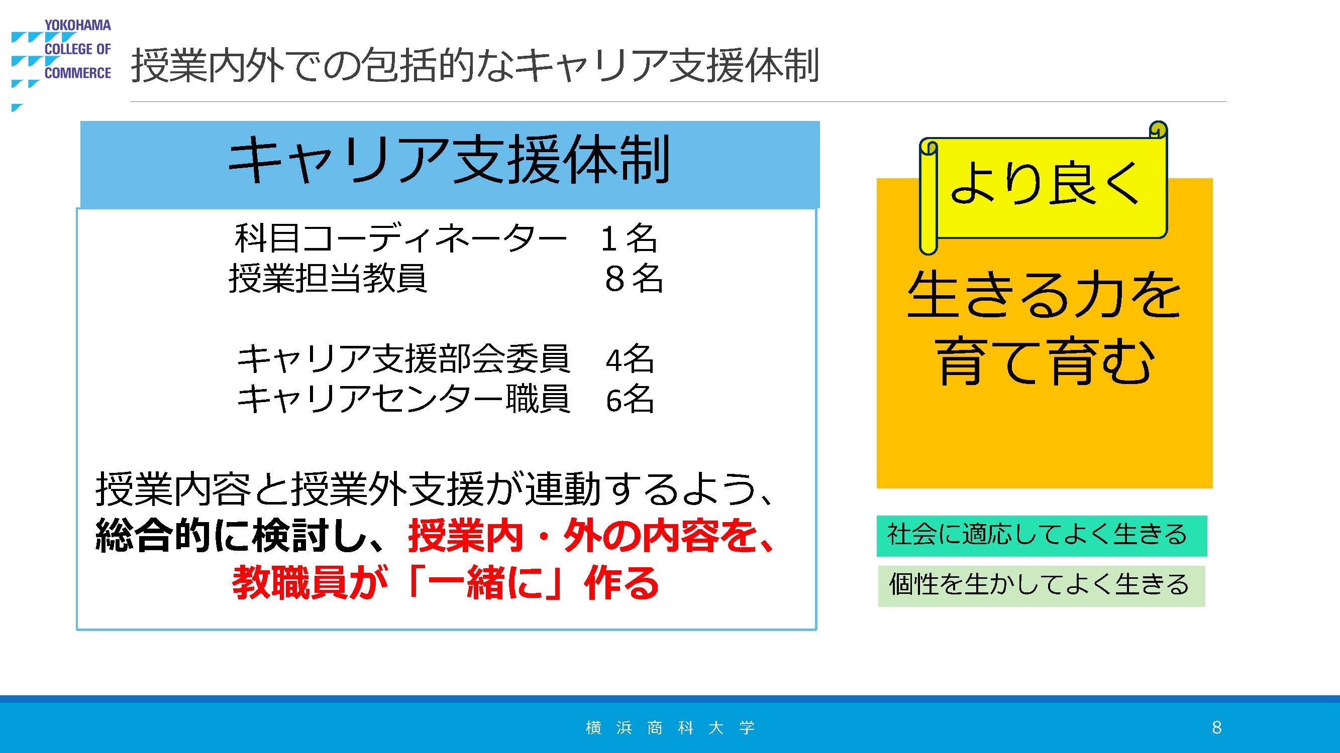 教職協働のサポート体制